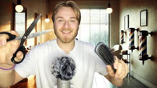 ASMR  Ultimate Relaxing Barbershop Experience with Rain Sounds [upl. by Anatol199]