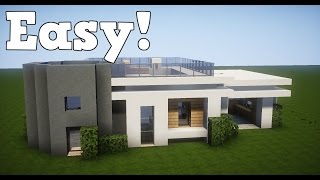 Minecraft  How To Make A Small Modern House w Rooftop Pool [upl. by Arraes]