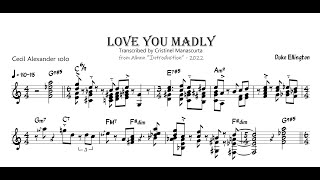 Cecil Alexander  Love You Madly guitar transcription [upl. by Liauqram]