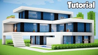 Minecraft How to Build a Large Modern House  Tutorial 6 [upl. by Pulchi]