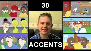 The English Language In 30 Accents Animated [upl. by Assillim355]