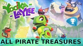 Yooka Laylee  All Hidden Pirate Treasures [upl. by Ytinirt]