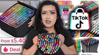 I Tested Tiktok Shops QUESTIONABLE Art Supplies they lied [upl. by Xonk]