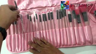 Set De 24 Brochas Profesionales De Maquillaje Pelo De Cabra [upl. by Suivatnod]