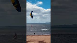 Kite Surfing on the Sandy Bay Beach Exmouth Devon uk surfing devon exmouth shorts [upl. by Lavro]