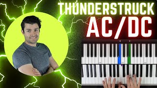 Thunderstruck  ACDC Piano Tutorial  Simple Version FREE Sheet Music Download [upl. by Aaronson]