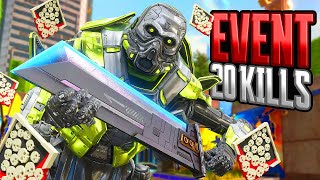 Caustic 20 KILLS SWORD Event Apex Legends Gameplay Season 19 [upl. by Lissner]