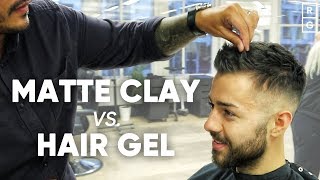 Using Matte Clay vs Hair Gel For A Natural Look [upl. by Auqinal]