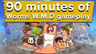 90 minutes of Worms WMD PS4 gameplay  Eurogamer Wednesdays [upl. by Nuajed]