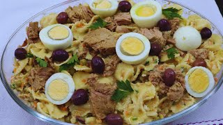 SALADA DE MACARRÃO COM ATUM MUITO REFRESCANTE E SABOROSA [upl. by Introc]