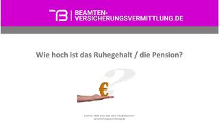 Beamte Berechnung Pension Versicherungstips für Beamte [upl. by Notgnilra]