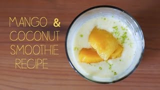 How to make a mango and coconut smoothie stfr [upl. by Aisul]