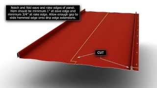 How to Install Standing Seam Metal Roofing  Hemmed Eave and Rake [upl. by Merola]