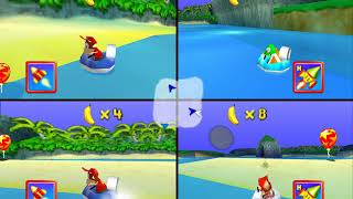 Diddy Kong Racing Darkwater Beach 4 player Netplay battle [upl. by Araj106]