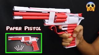 Paper Pistol How to Make a paper gun that shoots paper bulletEasy Paper GunPowerful Paper Pistol [upl. by Koralie]