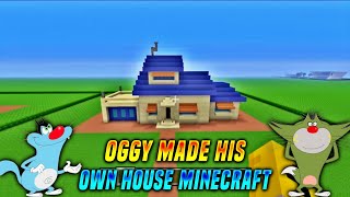 Minecraft  Oggy Made His Own House With Jack  Minecraft PE  Oggy Minecraft hindi  Twikay Gamer [upl. by Ardiek]