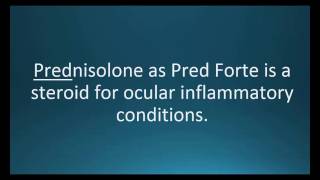 How to pronounce prednisolone Pred Forte Memorizing Pharmacology Video Flashcard [upl. by Craggy]