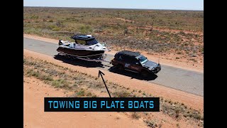 Towing Boats In Australia  Big Razerline Plate Boat  200 Series Landcruiser [upl. by Atinomar]