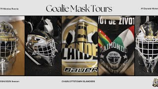 Goalie Mask Tour from 1 Donald Hickey of the Charlottetown Islanders [upl. by Adabelle]