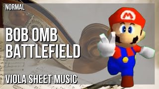 Viola Sheet Music How to play Bob Omb Battlefield Super Mario 64 by Koji Kondo [upl. by Anitram]