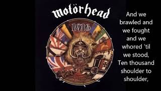 Motörhead 1916 lyrics [upl. by Daffie]