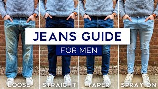 Mens Jeans Fit Guide  The Best Style Jeans For Your Physique [upl. by Nivel]