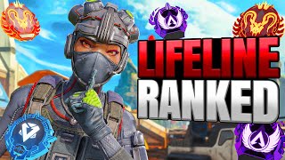 High Level Lifeline Ranked Gameplay  Apex Legends No Commentary [upl. by Leumek]