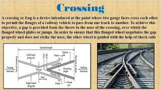 Crossing In Railway Track  Hindi  Railway Engineering [upl. by Nellie]