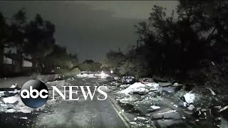 Tornadoes leave trail of destruction in Texas l ABC News [upl. by Ydrah]