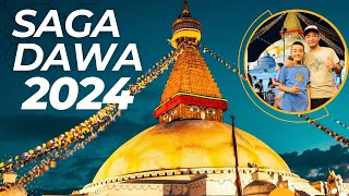 SAGA DAWA 2024  BOUDHANATH STUPA KORA  BUDDHA PURNIMA  KATHMANDU  NEPAL [upl. by Nellir]