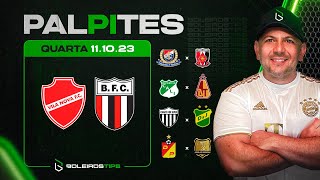 PALPITES DE FUTEBOL PARA HOJE 11 10 2023 QUARTAFEIRA  BILHETE PRONTO  Boleiros Tips [upl. by Yseult]