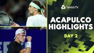 Zverev Faces Altmaier Rune Ruud amp Tsitsipas Feature  Acapulco 2024 Day 2 Highlights [upl. by Naharba]