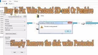 How to remove write protection from sd card [upl. by Palila616]