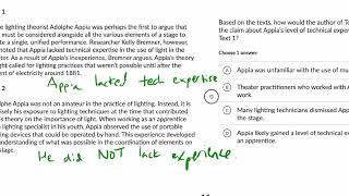 DSAT RampW Khan Academy Paired Passages Medium Pt 11 Adolphe Appia [upl. by Aynik]