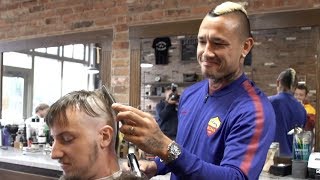 Radja Nainggolan Barbershop Challenge [upl. by Cyrus935]