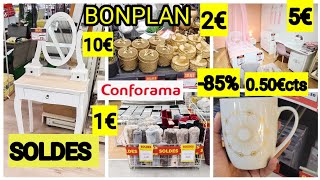 😱CONFORAMA✅️85 SOLDES‼️ PETITS PRIX 020 CTS 050CT 2€ 5€ 10€ 220622 conforama solde bonplan [upl. by Grose]