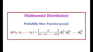 Multinomial Distribution  Probability Mass Function pmf [upl. by Scopp]