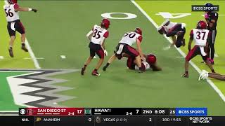 SDSU FOOTBALL HIGHLIGHTS AZTECS 41 HAWAII 34 [upl. by Schlenger]