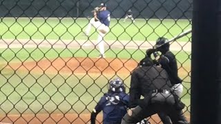 CSUMB Pitcher 4 Ryan Platero Strikes Out The Side [upl. by Airdnal134]