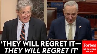 MUST WATCH John Kennedy Issues Blunt Warning To Schumer Democrats Over Mayorkas Impeachment [upl. by Mllly50]