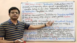 Antifungal Drugs Part8 Terbinafine Mechanism of Action  Antifungal Medicines  Fungal Infection [upl. by Leela]