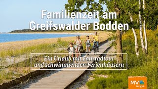 Familienurlaub in Vorpommern  Mit schwimmendem Ferienhaus Fahrrad und Bootstour [upl. by Sandra]