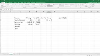 Projecting weekly fortnightly monthly and yearly amounts using Excel [upl. by Colston129]