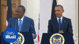 Obama and Kenyan President clash over gay rights in Africa  Daily Mail [upl. by Laina738]