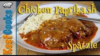 Chicken Paprikash  Paprikás Csirke and Spätzle Chicken Recipes [upl. by Ettenowtna]