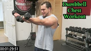 Intense 5 Minute Dumbbell Chest Workout [upl. by Thenna]