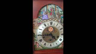 Rare Christiaan Huygens Bracket Mantel Clock Automaton Triple Chime Moonphase [upl. by Deeraf1]