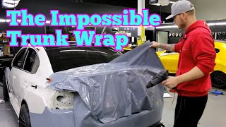 The Best Way To Vinyl Wrap An Impossible Trunk Super Detailed Subaru STI [upl. by Atal821]