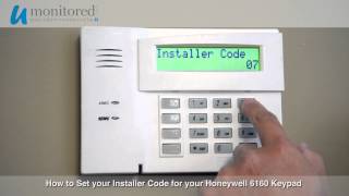 How to Set the Installer Code on your Honeywell 6160 Alarm Keypad [upl. by Xuaegram]