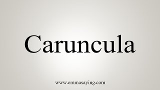 How To Say Caruncula [upl. by Erreipnaej]